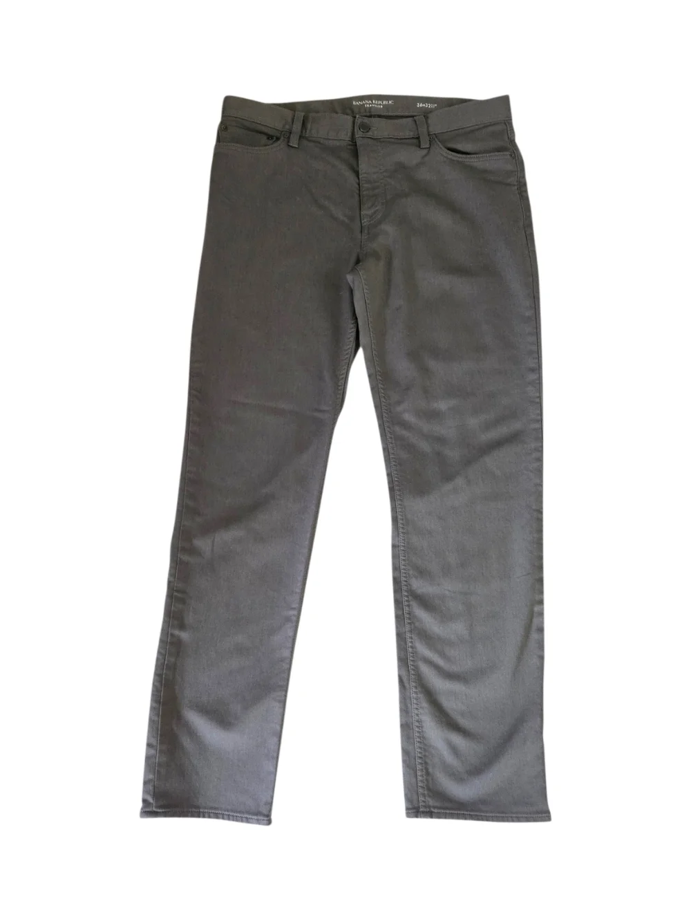 Banana Republic Slim Traveler Pants Men 36 Heathered Grey